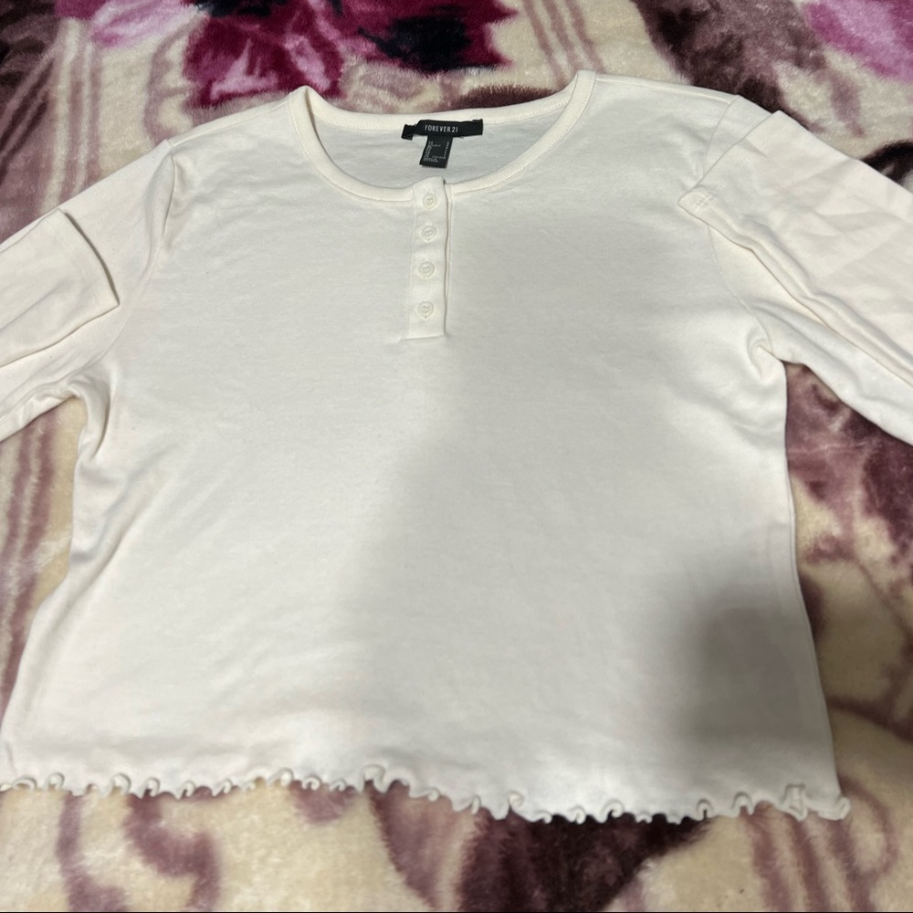 Cream color cropped top